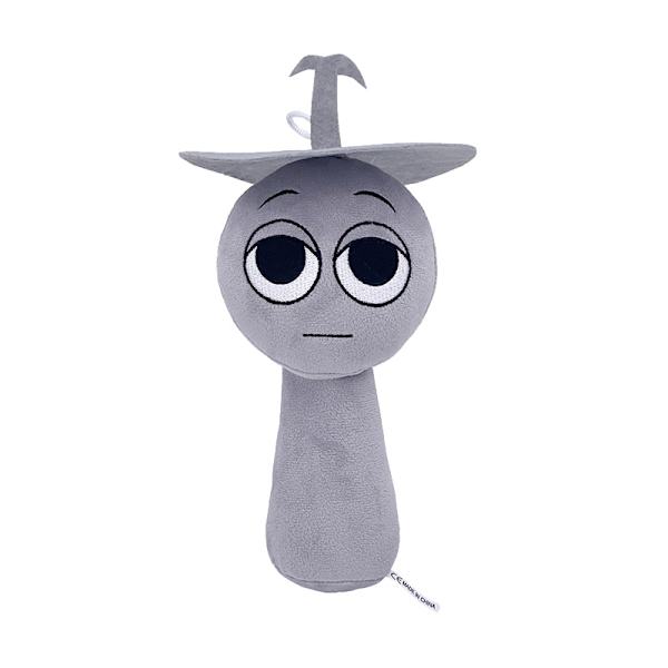 Xbi - Ny för 2025 Sprunki Plysch Rytmlåda Plyschleksak Dock Light gray (20cm 60g)