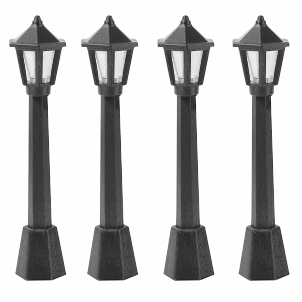 Generisk 4 stk Mini Gatelykt Stolpe Modell Toglampe Stolpe Lys-X71-