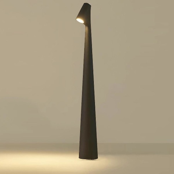Sladdlös bordslampa, uppladdningsbar led bordslampa för inomhusbruk utomhus 13.8in BLACK