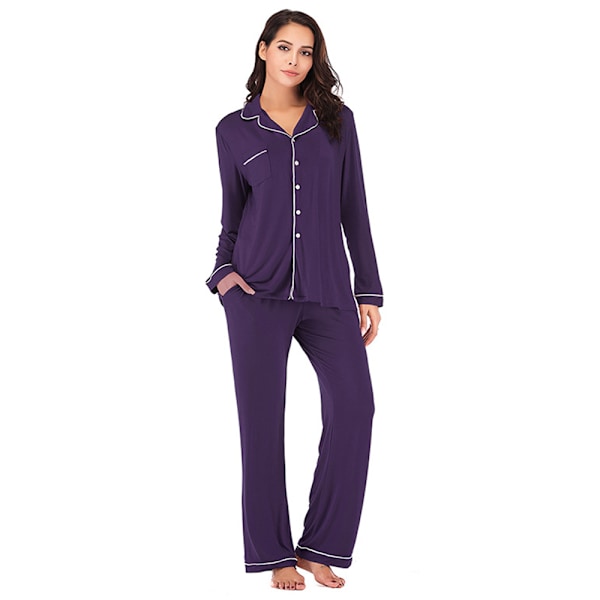 Lila Hemkläder Pyjamas Dam Vår/Sommar Modal Lång