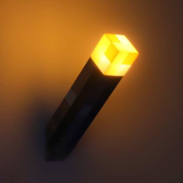 Minecraft Brunsten Fackla - 11 tommers LED-nattslys - USB C
