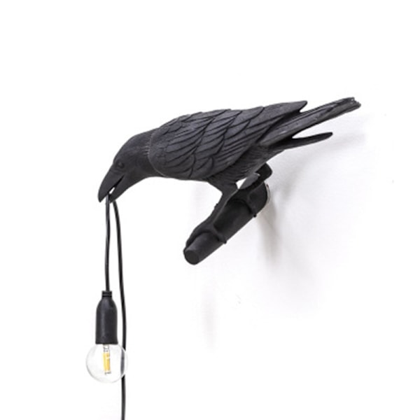 Seletti Bird Modern Italiensk Vägglampa Svart Vit Harts L-WELLNGS 1121