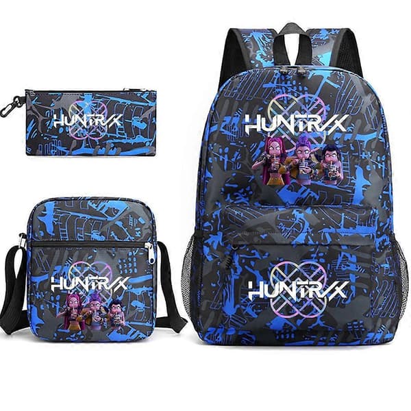 K-Pop Demon Hunters 3-piece Backpack Set with Pencil Case Style C