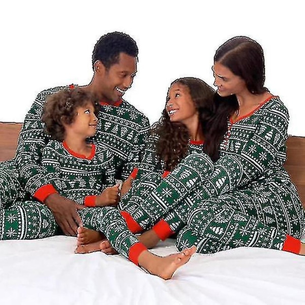 Christmas Matching Family Pyjamas Merry Christmas Pyjamas Sets Sovkläder Hemkläder Kid 3T