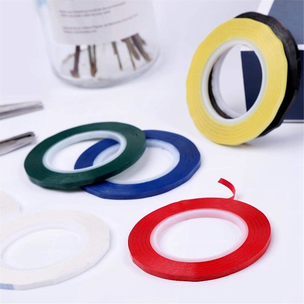 10 rullar 1/8 whiteboardtejp smal whiteboardtejp linjer pinstripe torr radering konsttejp eltejp,-X72-