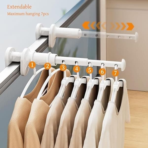 Extendable Wall-Mounted Drying Rack - Foldable Travel Drying Rack for Multiple Scenarios, Smooth and Space-Saving