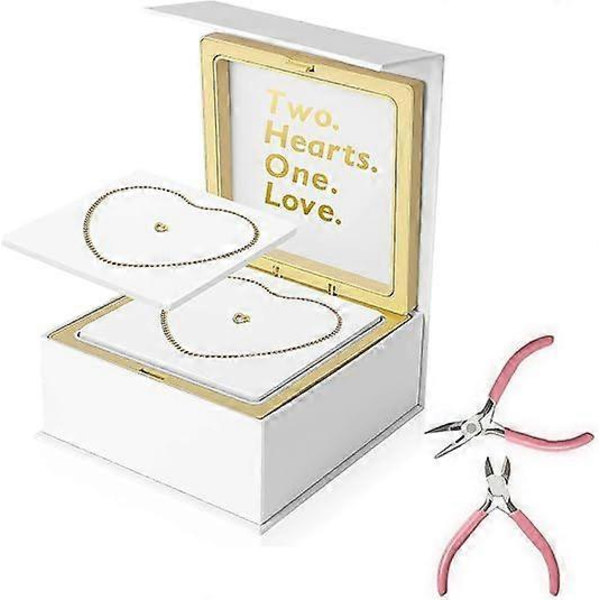 Permanent Armbands-kit Evighetsarmband Tillverkning för Par Vänskapsarmband DIY Låst Armband Alla Hjärtans Dag Smyckesgåva-X75- Golden