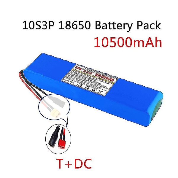 36v 10,5ah batteri Ebike batteripaket 18650 Li-ion batterier 10s3p 350w 500w för power elektrisk skoter Motorcykel skoter XT30 JST