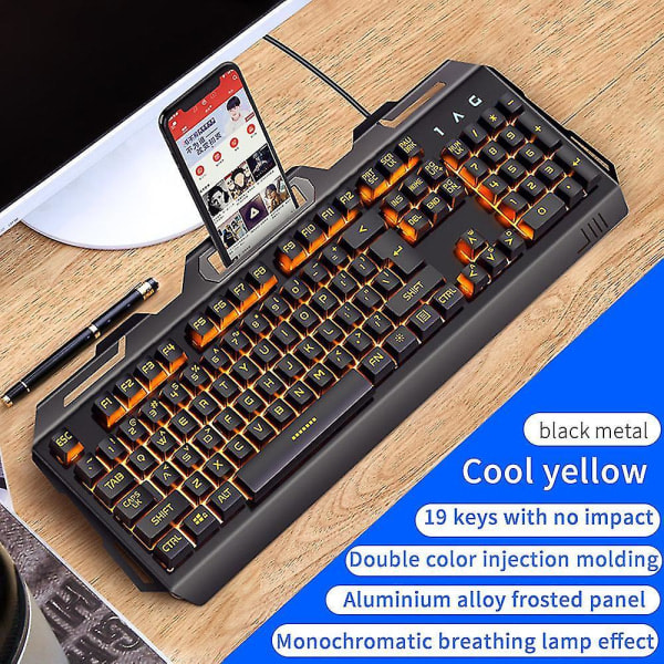 V2 104 Taster Mekanisk Tastatur Spil Tastatur Stationær Computer Notebook Kablet Rgb Spilcomputer Pe