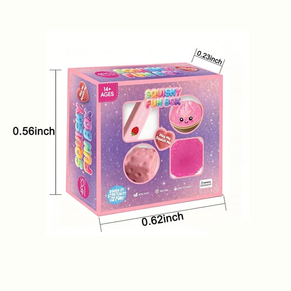 New 4-Piece \"Mystery Soft Box\" Series Squeeze Toy Set – Stress Relief Blind Boxes