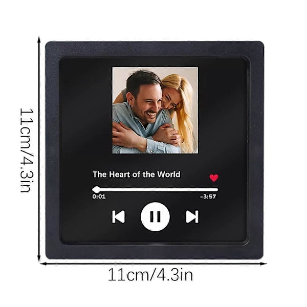 Tilpassbar musikk- og foto-kjøleskapsmagnet med innebygd musikkspiller - Personliggjør med favorittlåten og albumbildet, den beste bursdagsgave