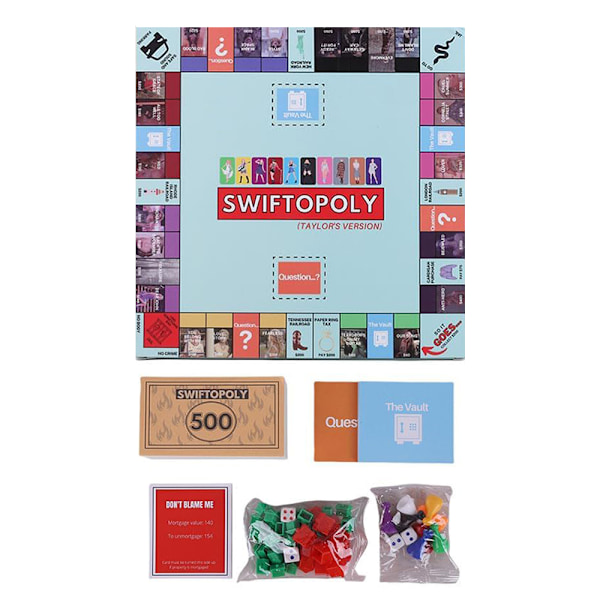 Swiftopoly Brettspill Taylor Swift Inspirert Monopoly Partyspill Swifties Gave
