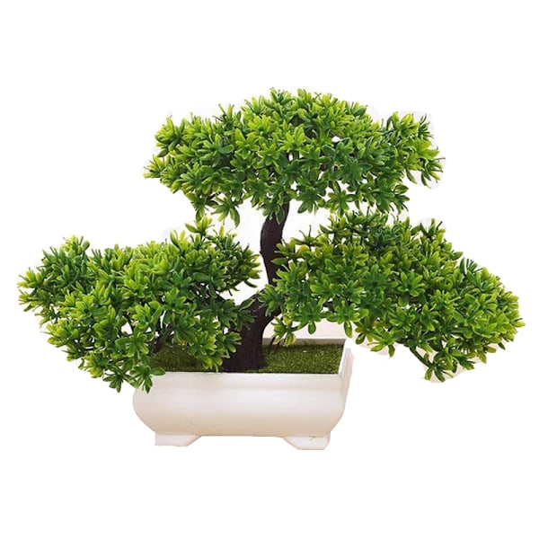 Bonsaiplante, kunstig plante, kunstig bonsaitre, furuplast for kontor/vinduskarm/gård