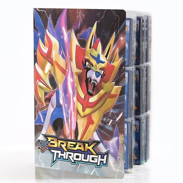 SQBB tecknad anime stor 9 fickor 24-sidig Pikachu spelkortpärm