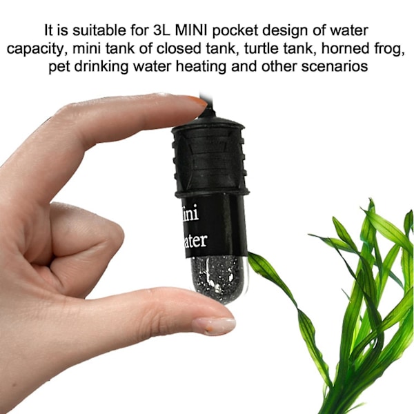 Mini Akvarievarmer 10w med Digital Display - Justerbar Termostat til Ferskvands- og Saltvandsakvarier Gratis fragt