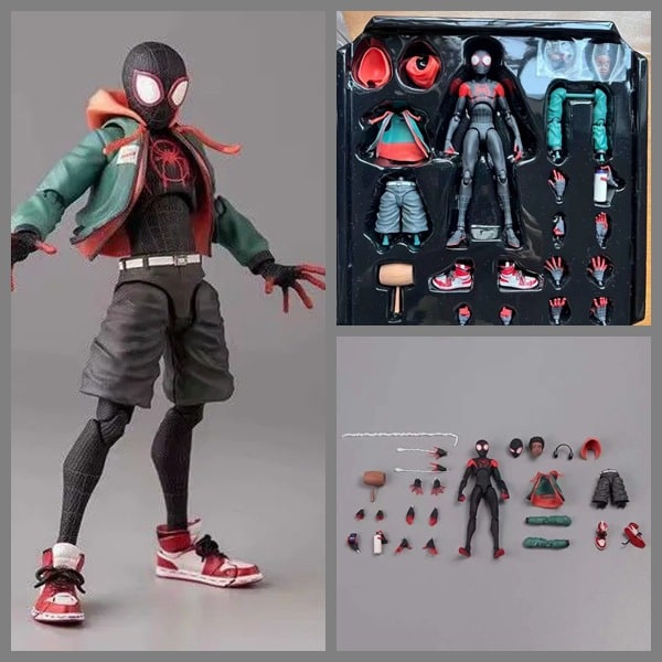 Legends Sentinel Spiderman Actionfigur Spider-verse Miles Sv Shf Morales Peni Parker Animefigurer Staty Leksaker