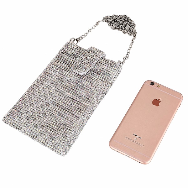 Damekveld Clutch Metallnett Liten Messenger Bag