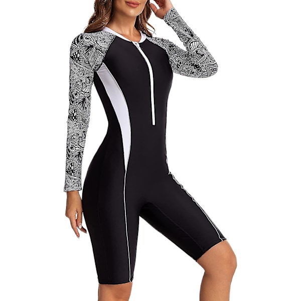 Dame One Piece Boyleg Sportsbadedragter Langærmet Badedragt UV-Beskyttelse Rash Guard Surfing Dykkerdragt Atletisk Badedragt_ll Farve 11-FQ5- Color 11 M