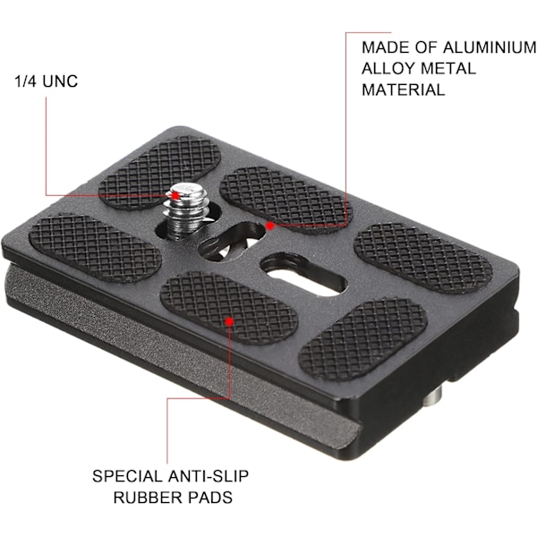 2-delt Universal Quick Release-plade i metal med 1/4\" skrue - X71-