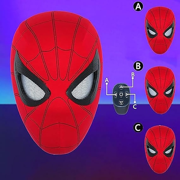 Mascara Spiderman Huvudbonad Cosplay Rörliga Ögon Elektronisk Mask Spider Man 1:1 Fjärrkontroll Elastiska Leksaker För Vuxna Barn Present