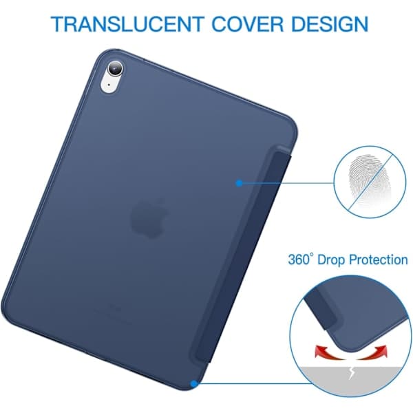 Case for iPad (A16) 11th/10th Generation (2025/2022), Slim Stand Hard Back Case Auto Wake/Sleep Function-FQ- Dimmig Grön