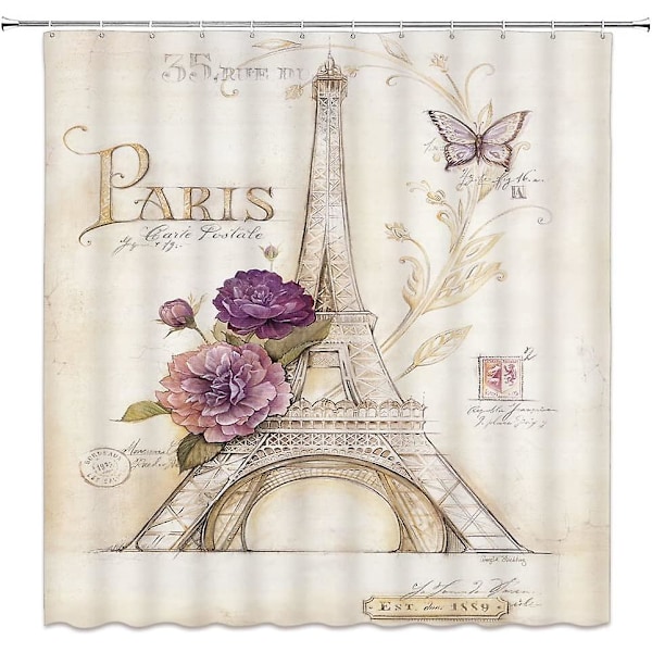 Butterfly Bruseforhæng Blomstret Retro Romantisk Retro Kunst Eiffel-X71-