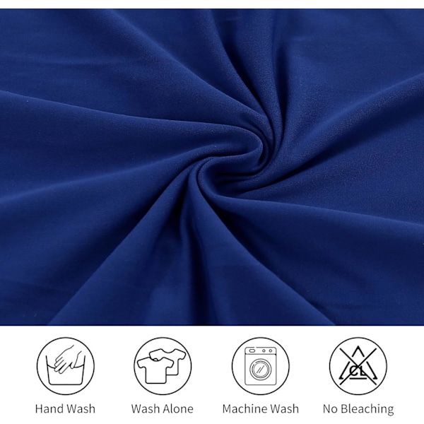 Ruokatuolinpäällinen, setti 4 tai 6, joustava irrotettava pestävä ruokatuolinsuoja koristeluun, istuinpäällinen hotelliin, sininen blue 4pcs