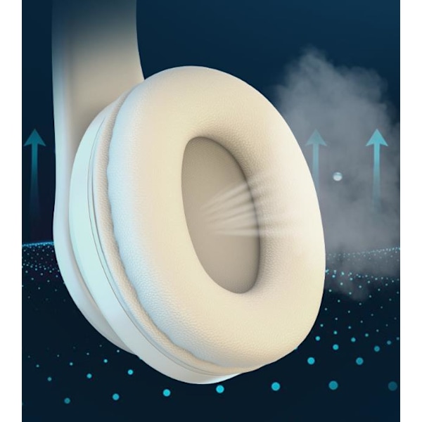 Illuminerte Bluetooth-hodetelefoner Over-Ear Subwoofer Trådløse Sportshodetelefoner white