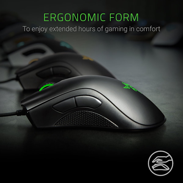 Essential Gaming Mouse with 6400 DPI Optical Sensor black