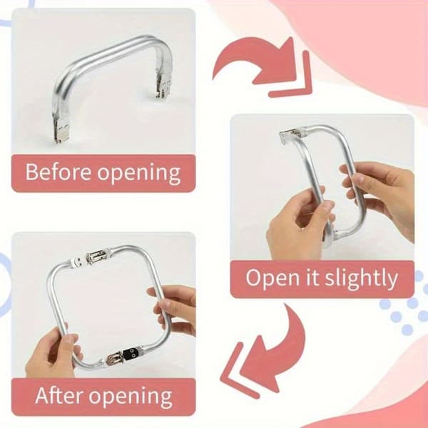 3-pack silverfärgade aluminiumklämmor för väskor, smycken, scrapbooking 18cm Silvery