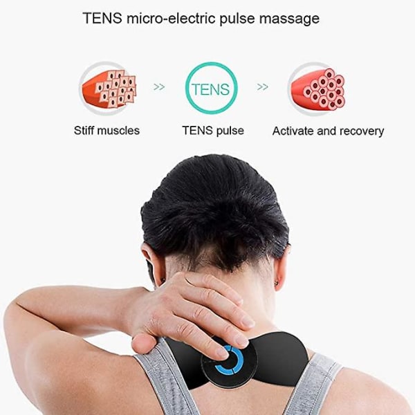 Elektrisk nackmassager, uppladdningsbar cervikal massagedyna Ems muskelstimulator för att lindra tryck