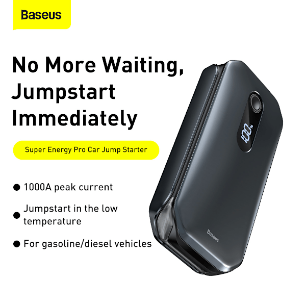 Baseus Super Energy Pro Starhjälp med Powerbank 12 000mAh-X72-