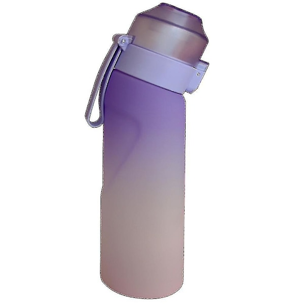 Smaksatt vannflaske med 7 smakpods Air Water Up flaske Frost svart 650ml Air Starter Up Set Vannkopp for camping Sport Lilla Rosa