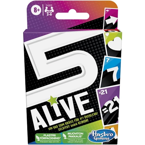 5 Alive kortspel, snabba spel för barn och familjer, familjespel, snabba kortspel