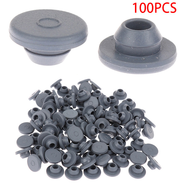 100 st Gummipluggar Självtätande Injektionsportar för 13 mm Gl