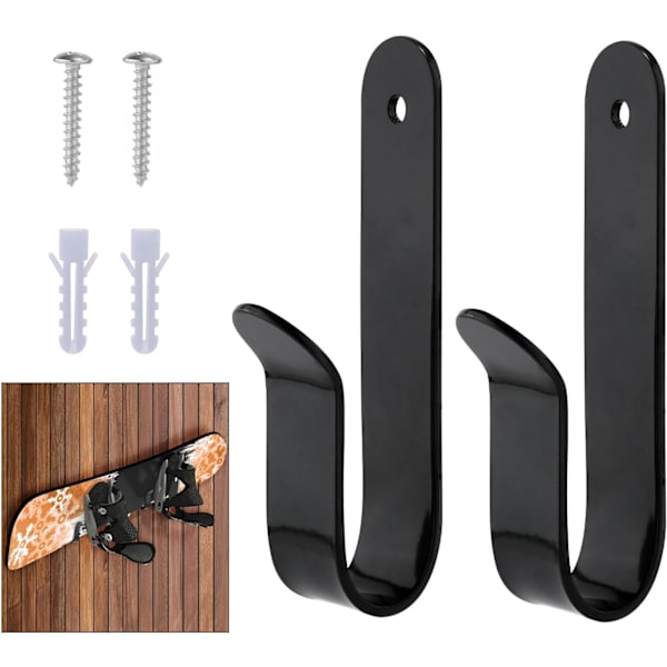 2st Snowboardväggställ, Väggfäste Clips Spara Utrymme Design