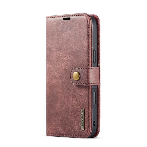 iPhone 17 Leather Case with Crazy Horse Texture and Detachable Magnet