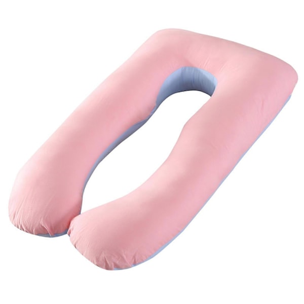 Bomullsörngott för U-formad Graviditetskudde, Tvättbart, Bekvämt Kuddfodral för Sidosovare 80x140cm 80x140cm Pink Blue