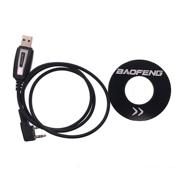 Vattentät USB-programmeringskabel med Driver CD Firmware för BaoFeng UV5R/888s Walkie Talkie K-kontaktkabel