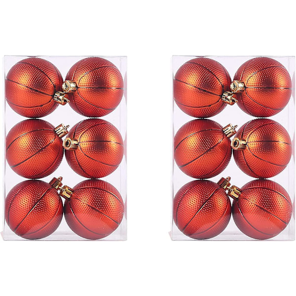 Set med 12 Julgranskulor för Upphängning Okrossbara Christmas-X71-