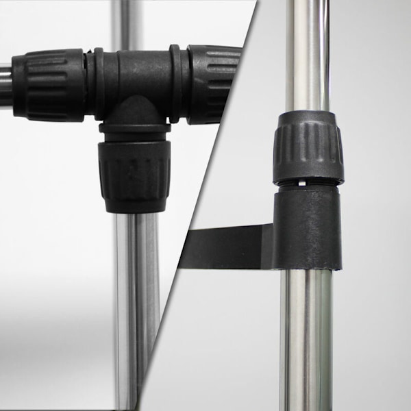 Rullende klesstativ med dobbel stang og 3 metallhyller - for soverom, balkong, hall-X71-