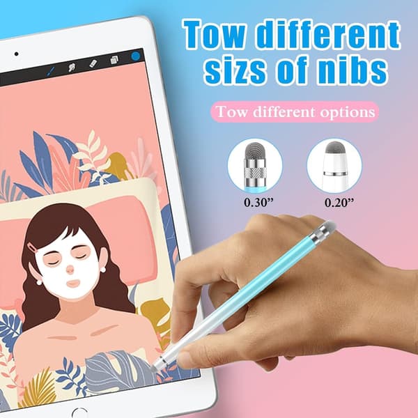 Styluspenne til touchskærme, Styluspen til iPhone/iPad/Android-tablet/Microsoft/Surface, kompatibel med alle (lilla/pink/blå)