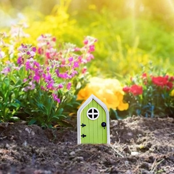 Miniature Dør, Have Fe Dør Fe Dør Have Træ