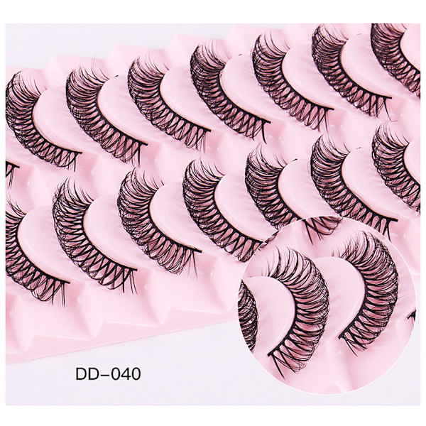 10 paria 3D-irtoripsiä, luonnolliset tekoripset DD-40