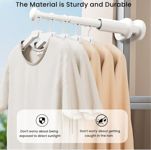 Extendable Wall-Mounted Drying Rack - Foldable Travel Drying Rack for Multiple Scenarios, Smooth and Space-Saving