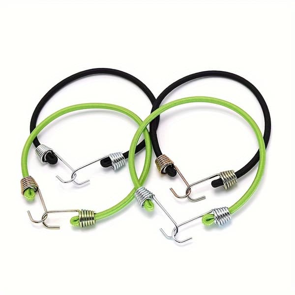 10 tommer bagagestropper med kroge, elastiske reb 6pcs Green