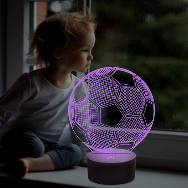 Jalkapallo yövalot lapsille 3D illuusio jalkapallovalot 16 LED-X71-