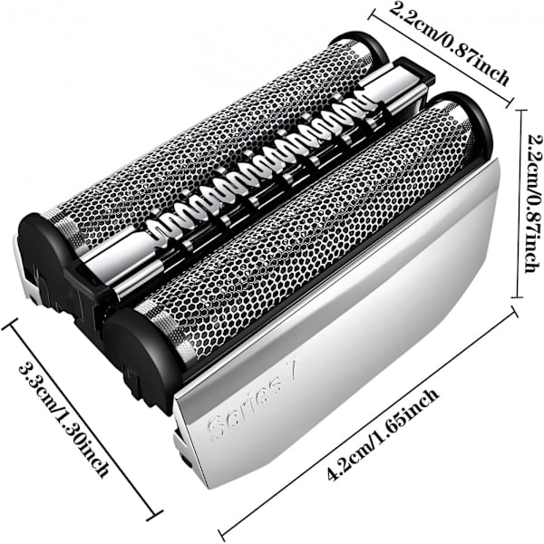 Barberhoved til Braun Series 7 Erstatningshoved Barberblad 70S, Blad 70S Film og Patronhoved Egnet til Braun 7 Series-X72-