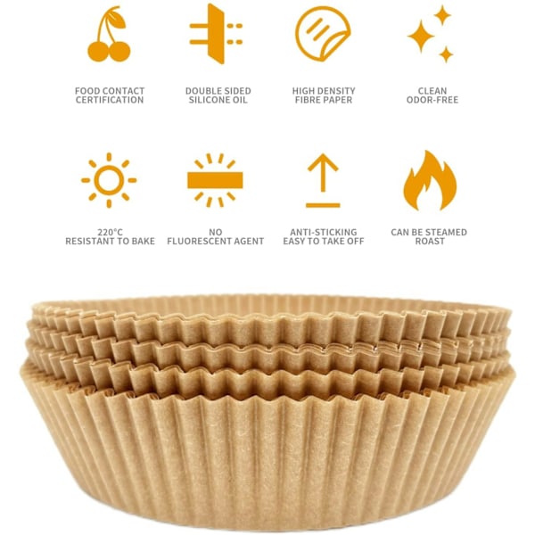 100-pack Air Fryer Papper - Bruna
