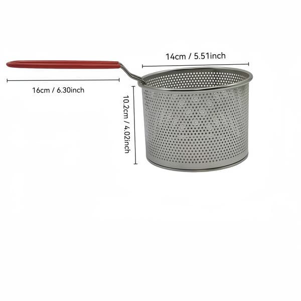 Friturekurv i rustfrit stål med si 18 cm 18cm Silver